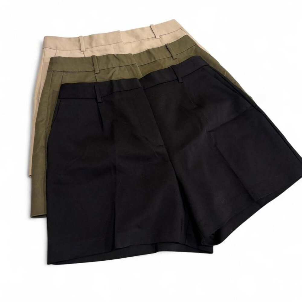 Zara Trouser Shorts Bundle 3 Pairs Black Tan Olive Size Large